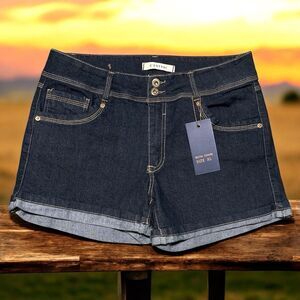 C’ES TOI Shorts Women’s Size XL Denim Dark Wash Jean Hot Pants Shorts NEW
